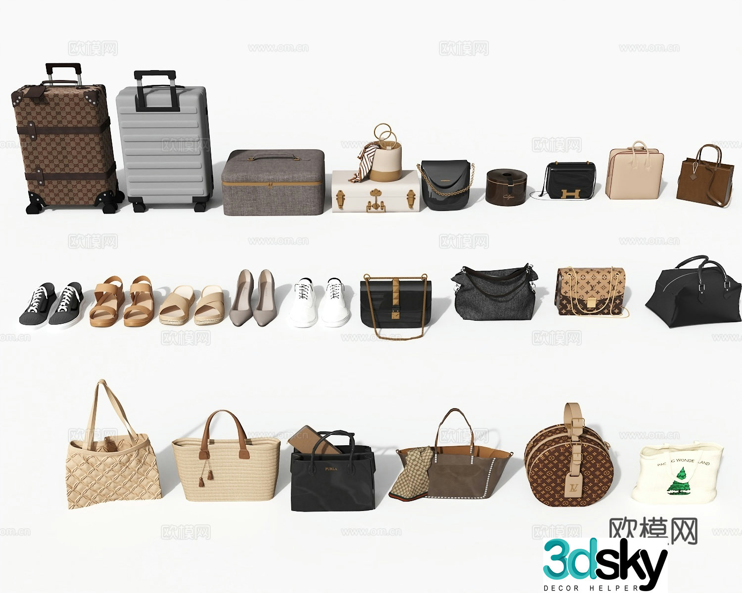 Bags shoes women’s bags brand bags 3D model