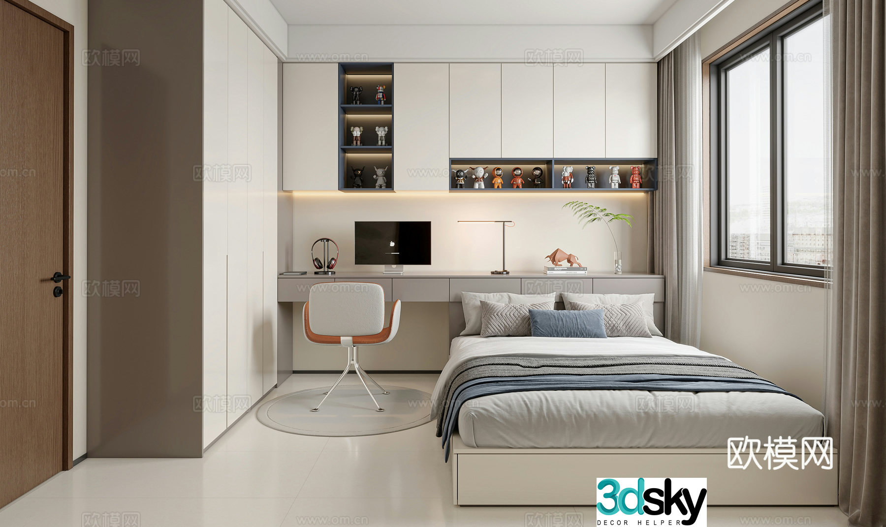 Modern children’s room tatami 3d model