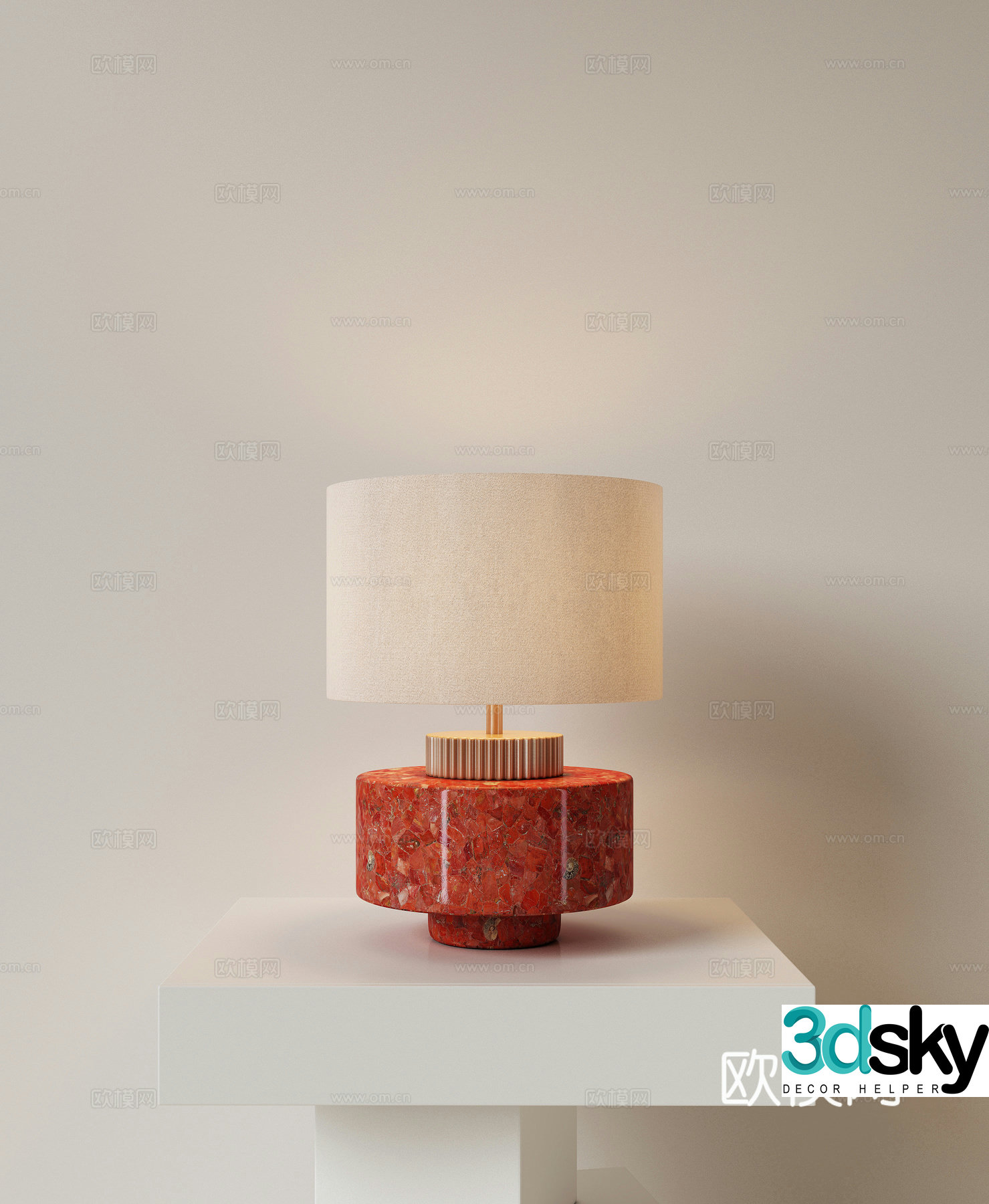 New Chinese retro desk lamp Bedside desk lamp Living room desk lamp Study room desk lamp Art desk lamp 3D model