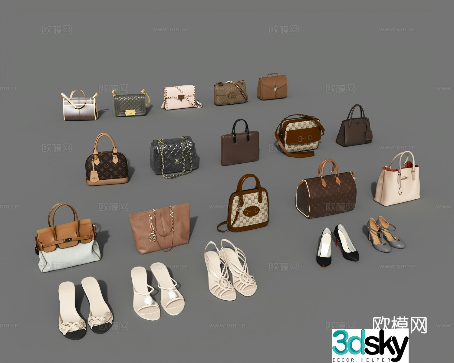 Bags shoes women’s bags brand bags 3D model