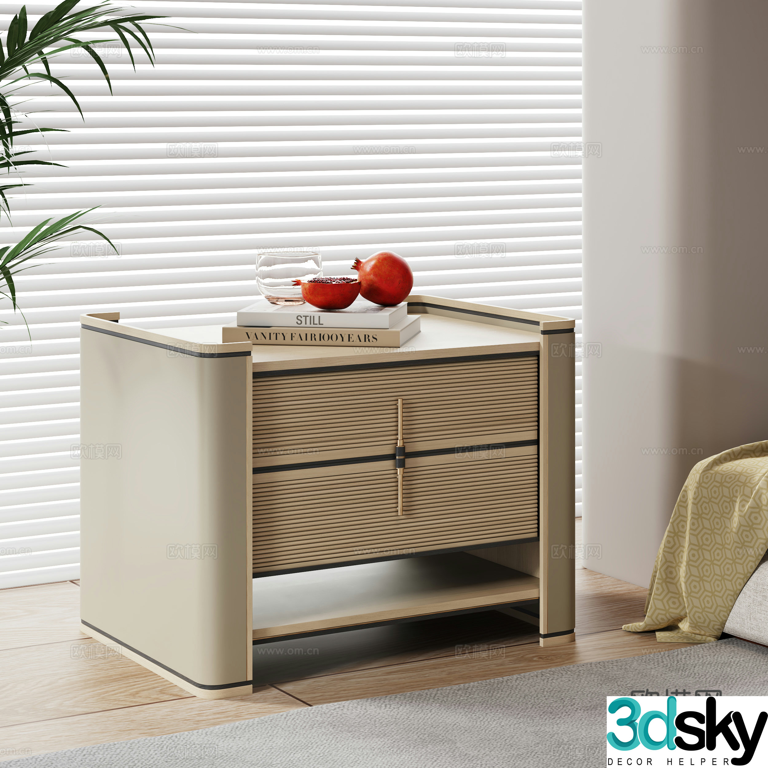 Modern night table 3d model