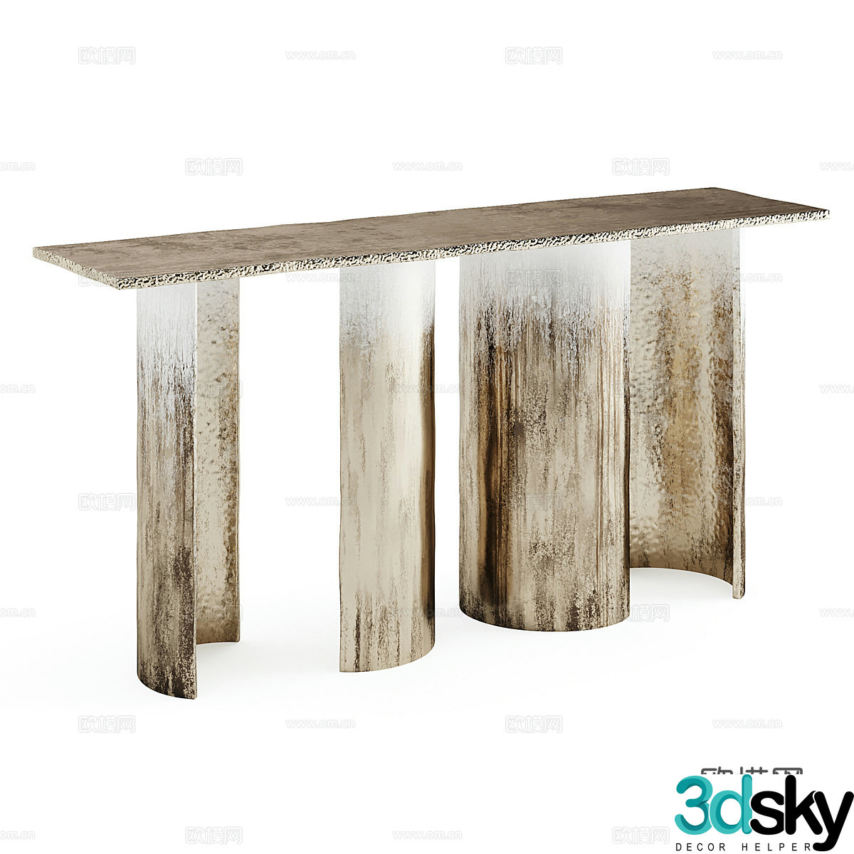 New Chinese style light luxury end viewing platform 3D model