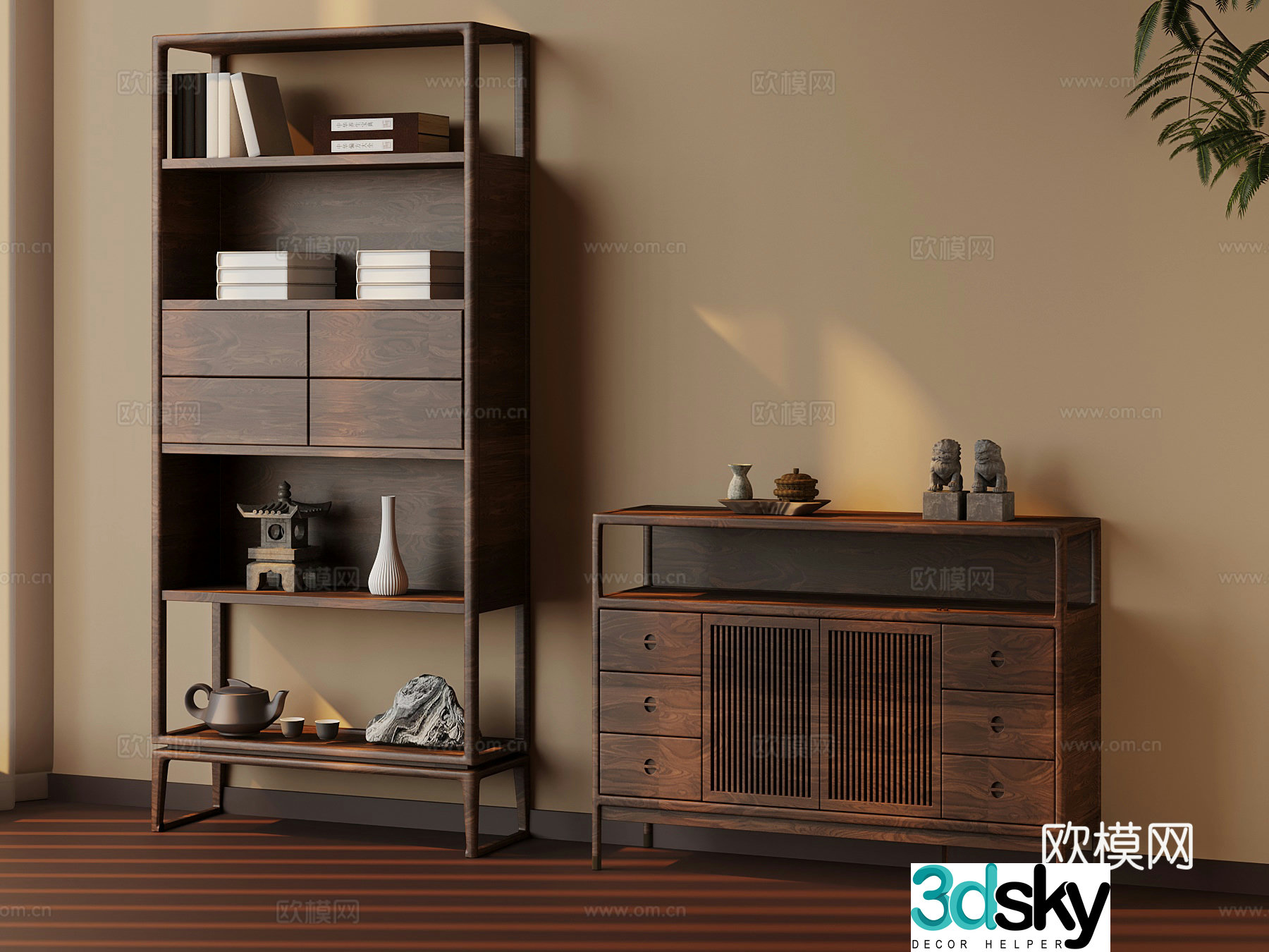Tea cabinet new Chinese tea cabinet 3D model