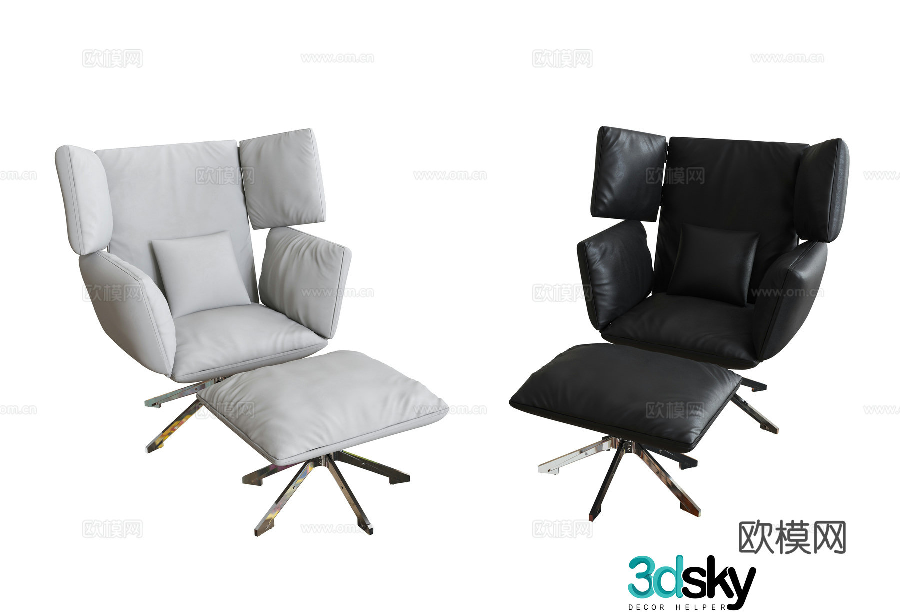 Modern leisure chair 3d model