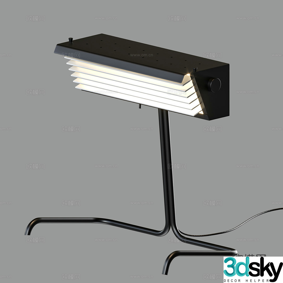 Modern simple desk lamp Table lamp Simple desk lamp Study desk lamp Lamp 3D model