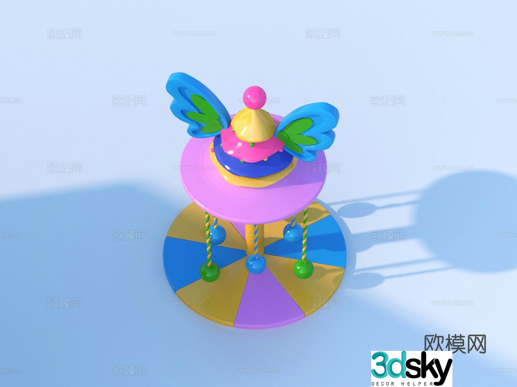 Cartoon toys Children’s Paradise Carousel 3d Model