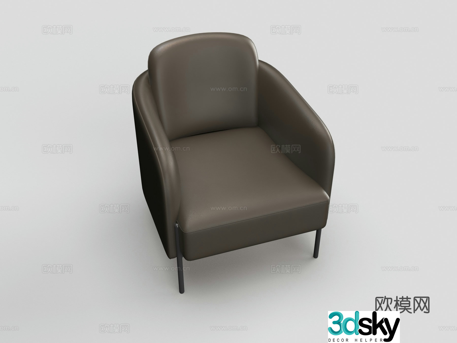 Modern single sofa leisure chair 3d model
