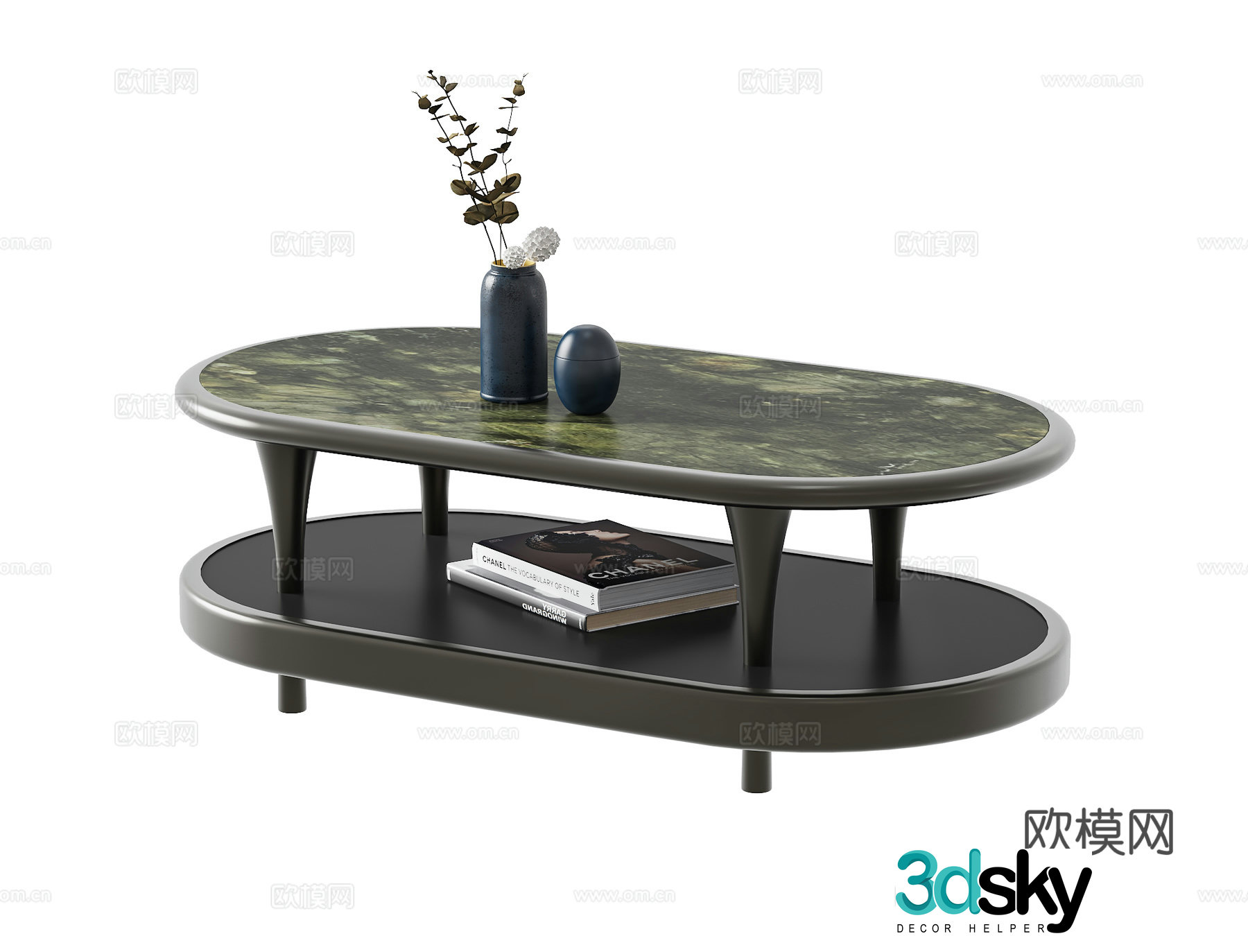 Modern coffee table jewelry ornaments 3d model