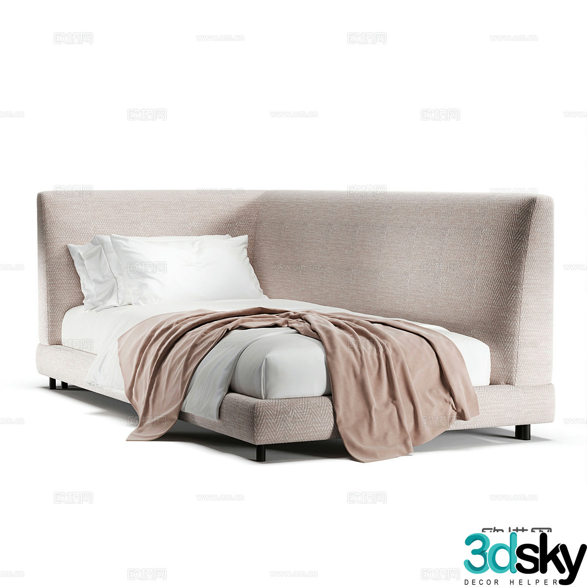 Modern simple single bed Single bed Simple bed Sofa bed 3d model