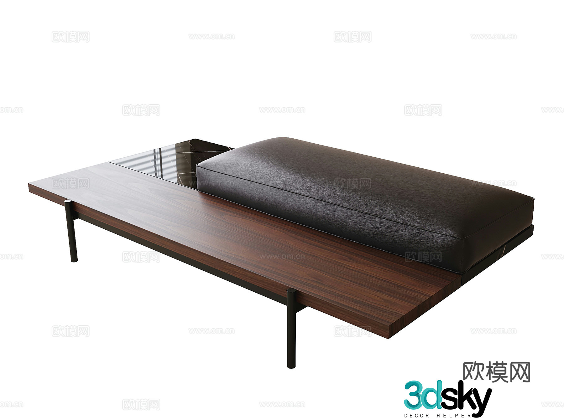 Modern sofa stool shoe change stool bench tail bed stool 3d model