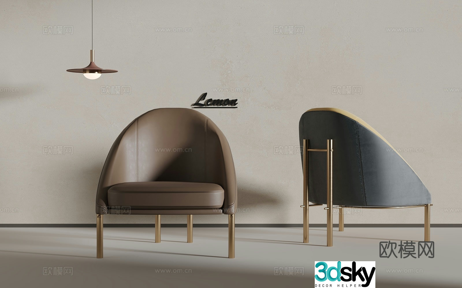 Light luxury seat 3D model