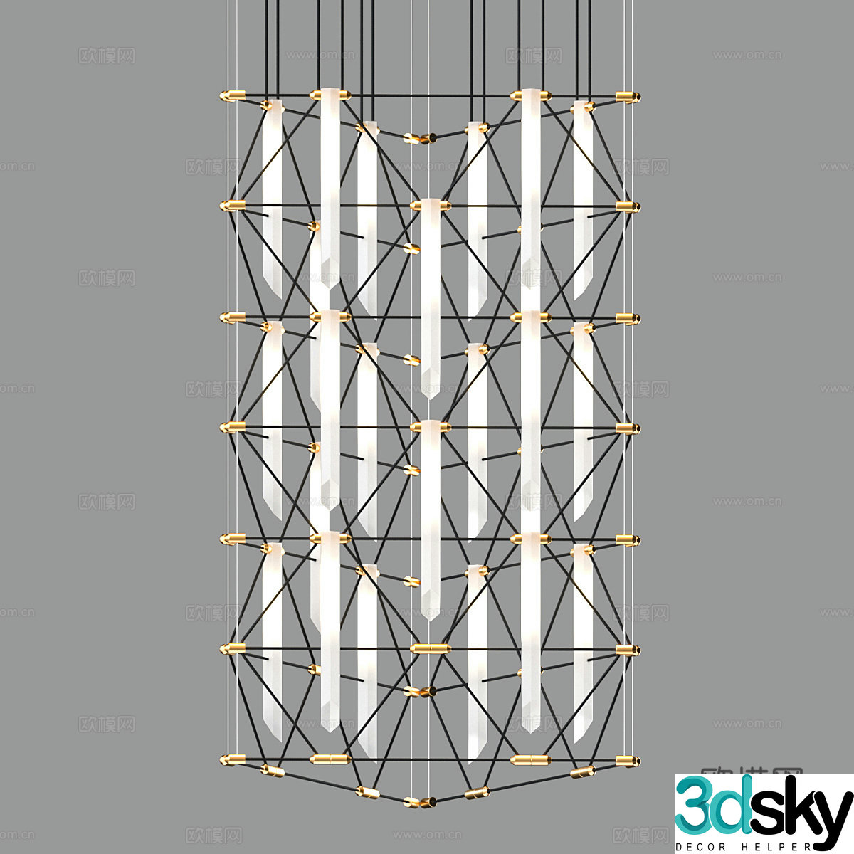 Modern simple light luxury chandeliers chandeliers simple chandeliers dining chandeliers living room chandeliers decorative chandeliers 3D model