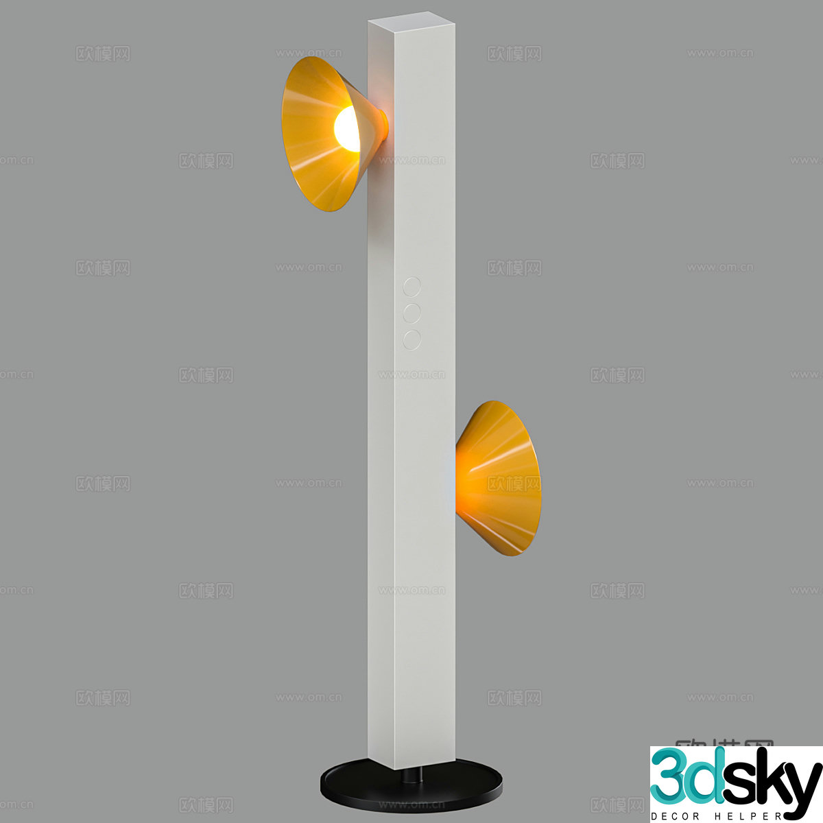Nordic simple floor lamp Floor lamp Simple floor lamp Study floor lamp Lamp 3D model