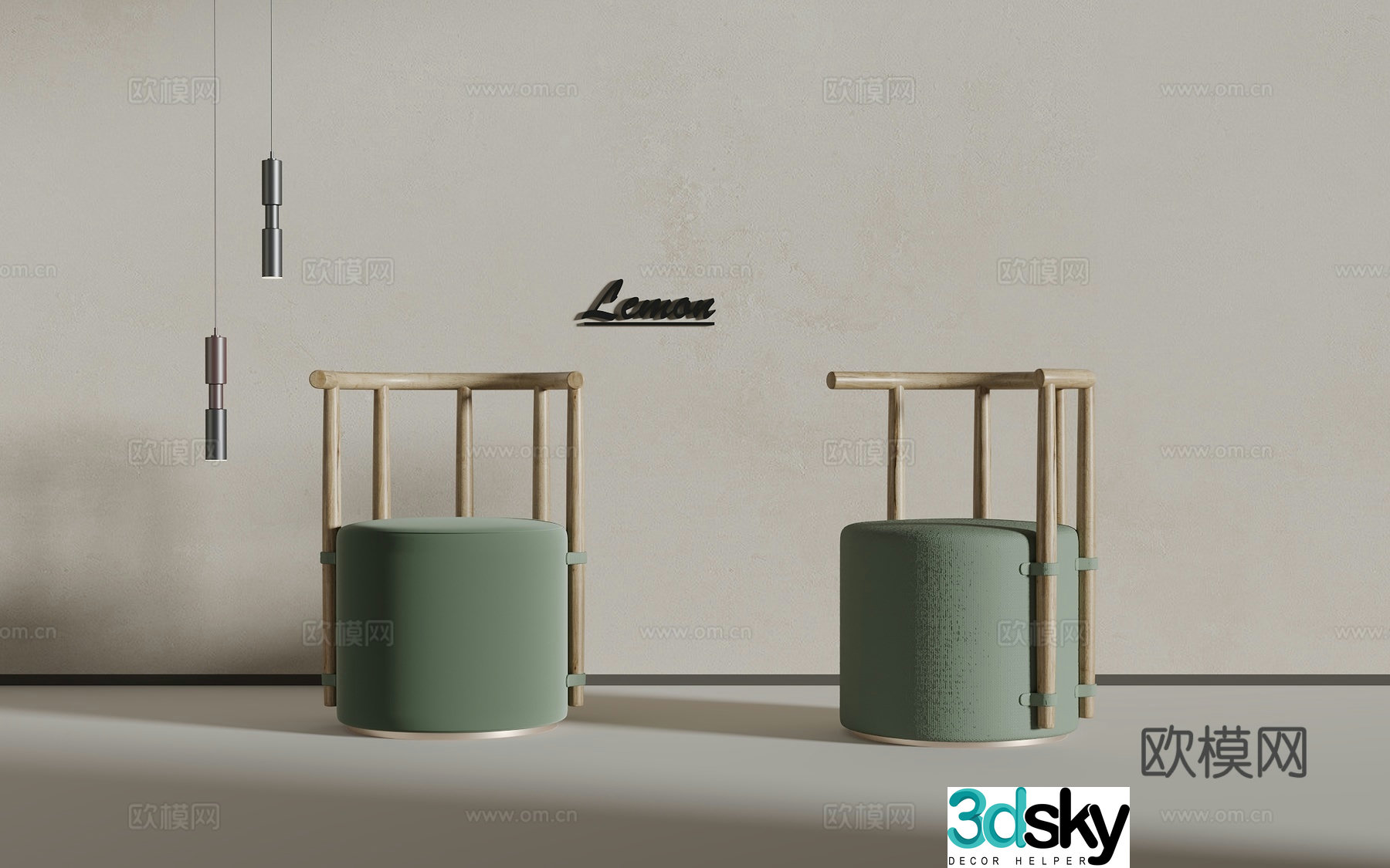Modern single chair 3d model