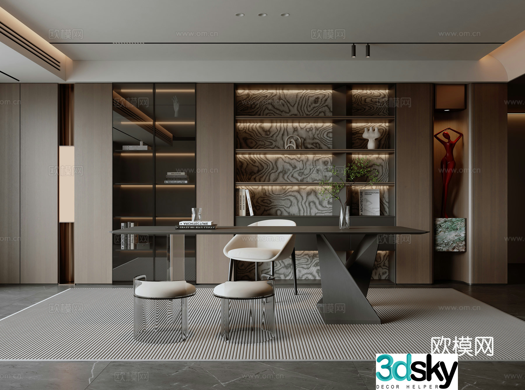 Modern Italian study 3D model