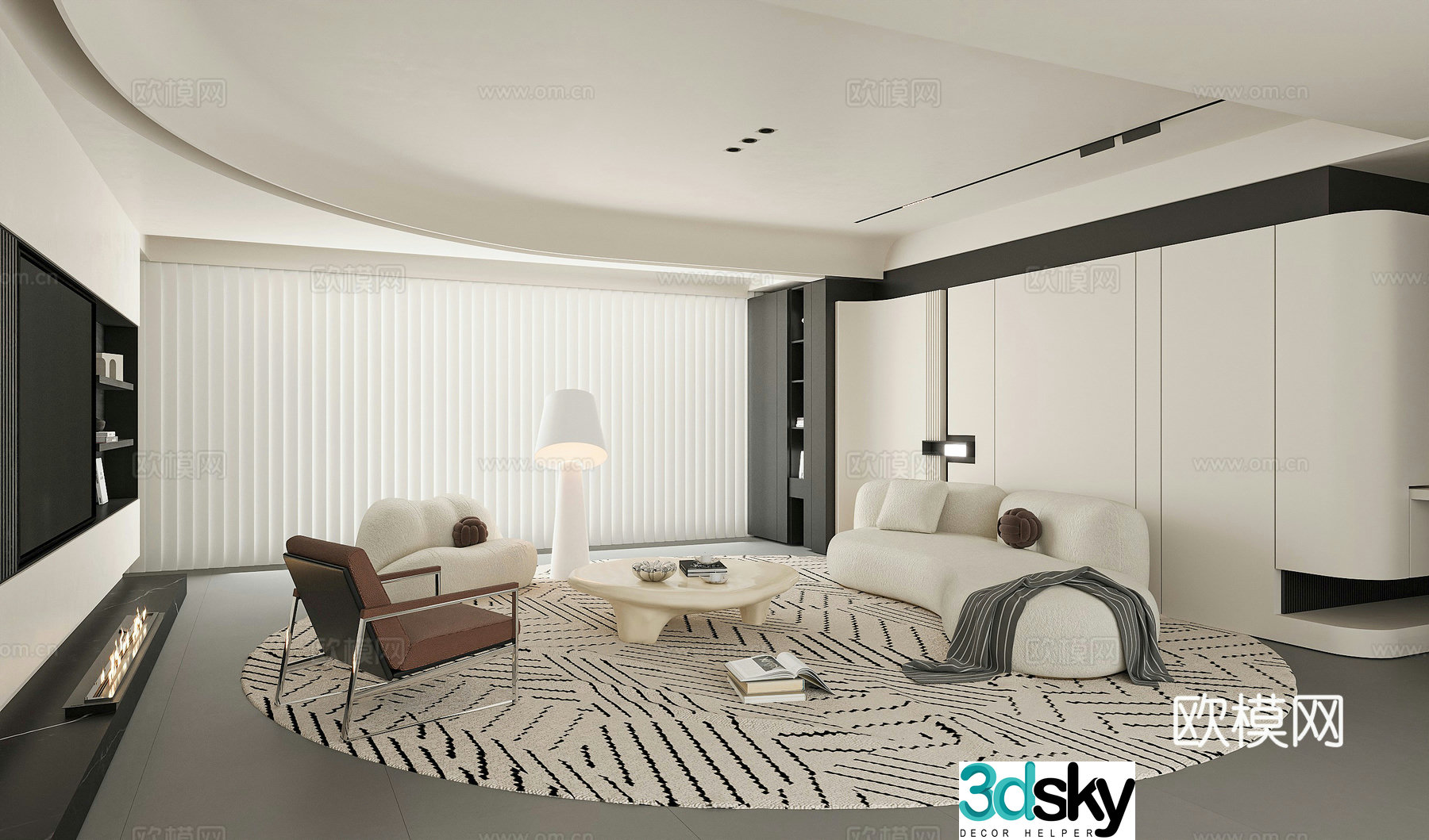 Modern living room 3d model