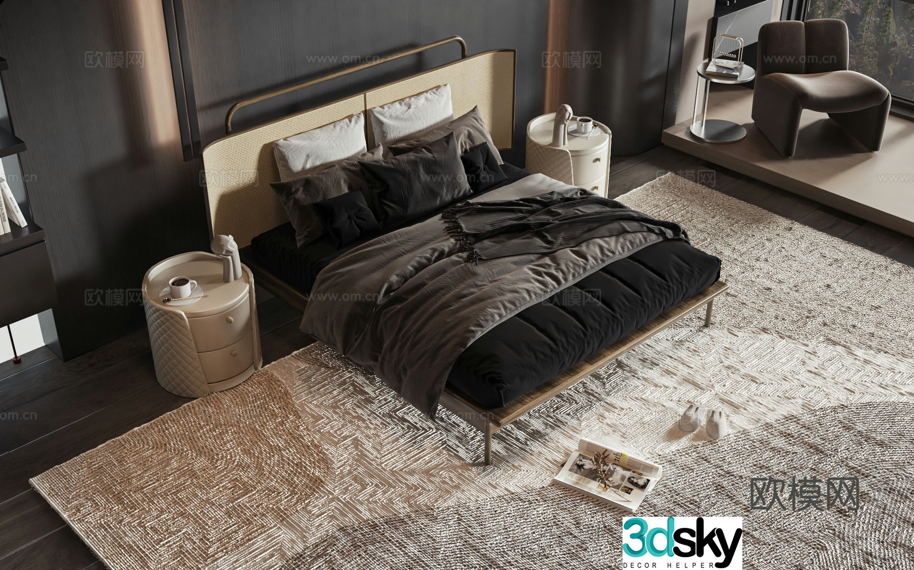 Modern style product bed 3d model