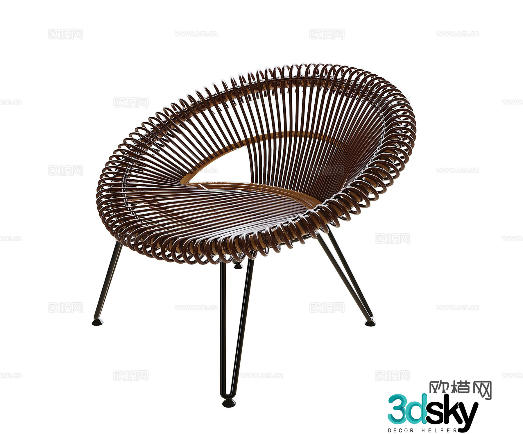 Modern casual chair single chair 3d model