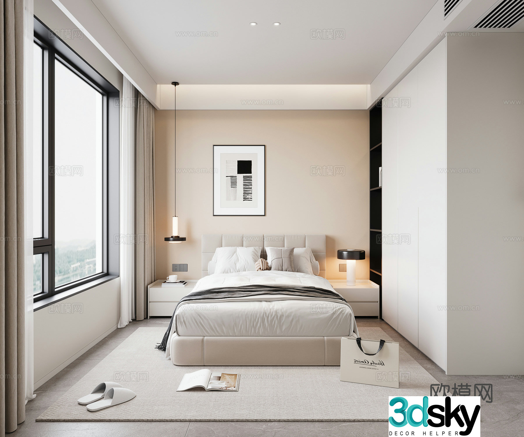 Modern bedroom 3d model