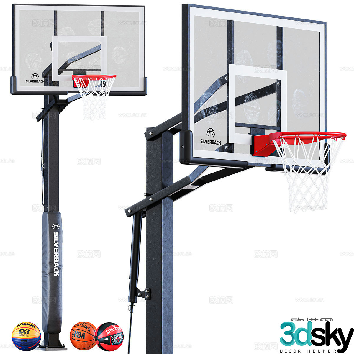Basketball stand 3d model