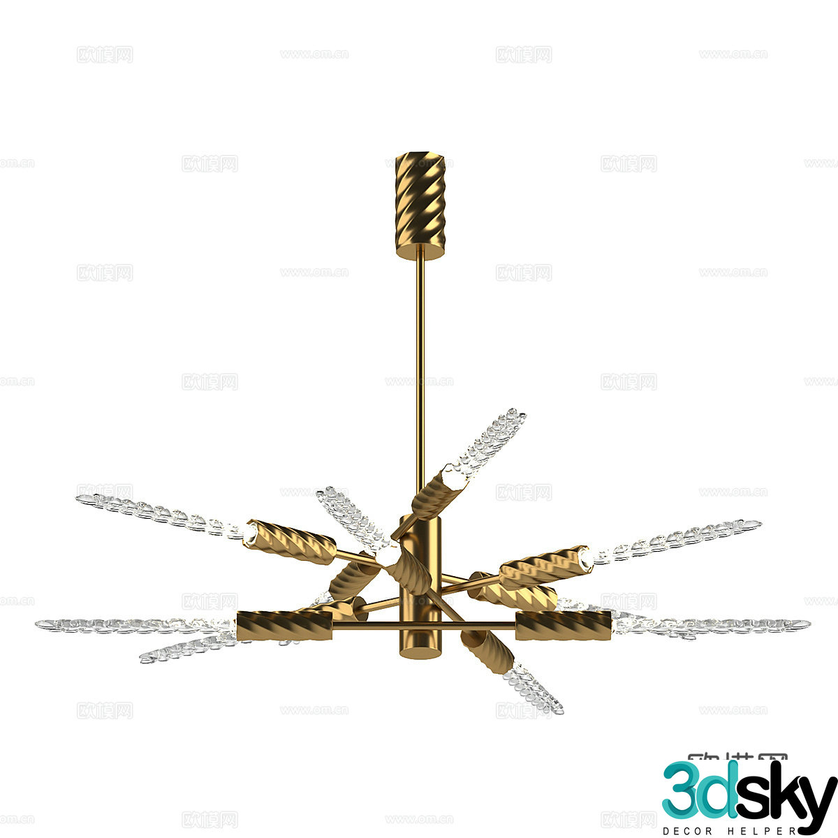 Modern simple light luxury chandeliers chandeliers simple chandeliers restaurant chandeliers lamp 3d model