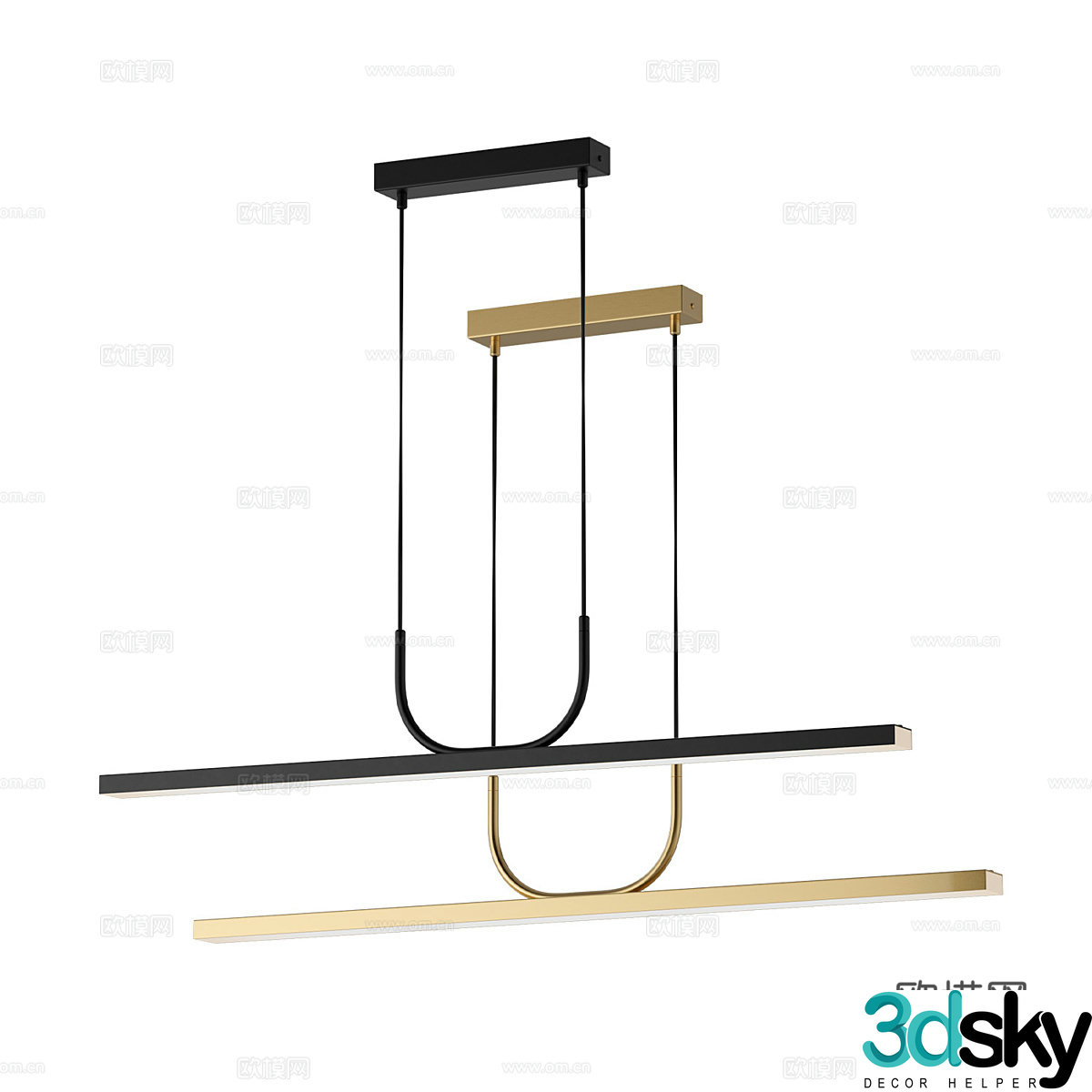 Modern simple light luxury chandelier restaurant chandelier living room chandelier light luxury chandelier light 3d model