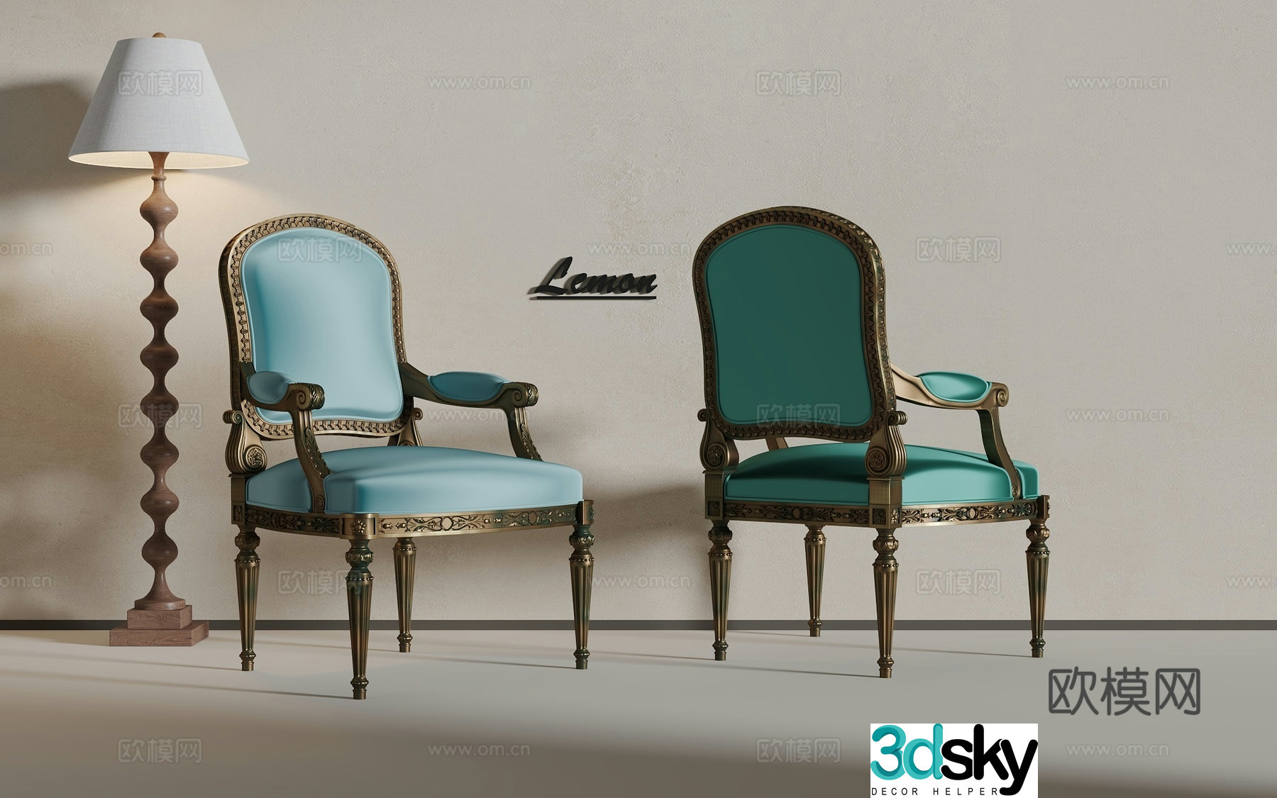 European single chair 3D model