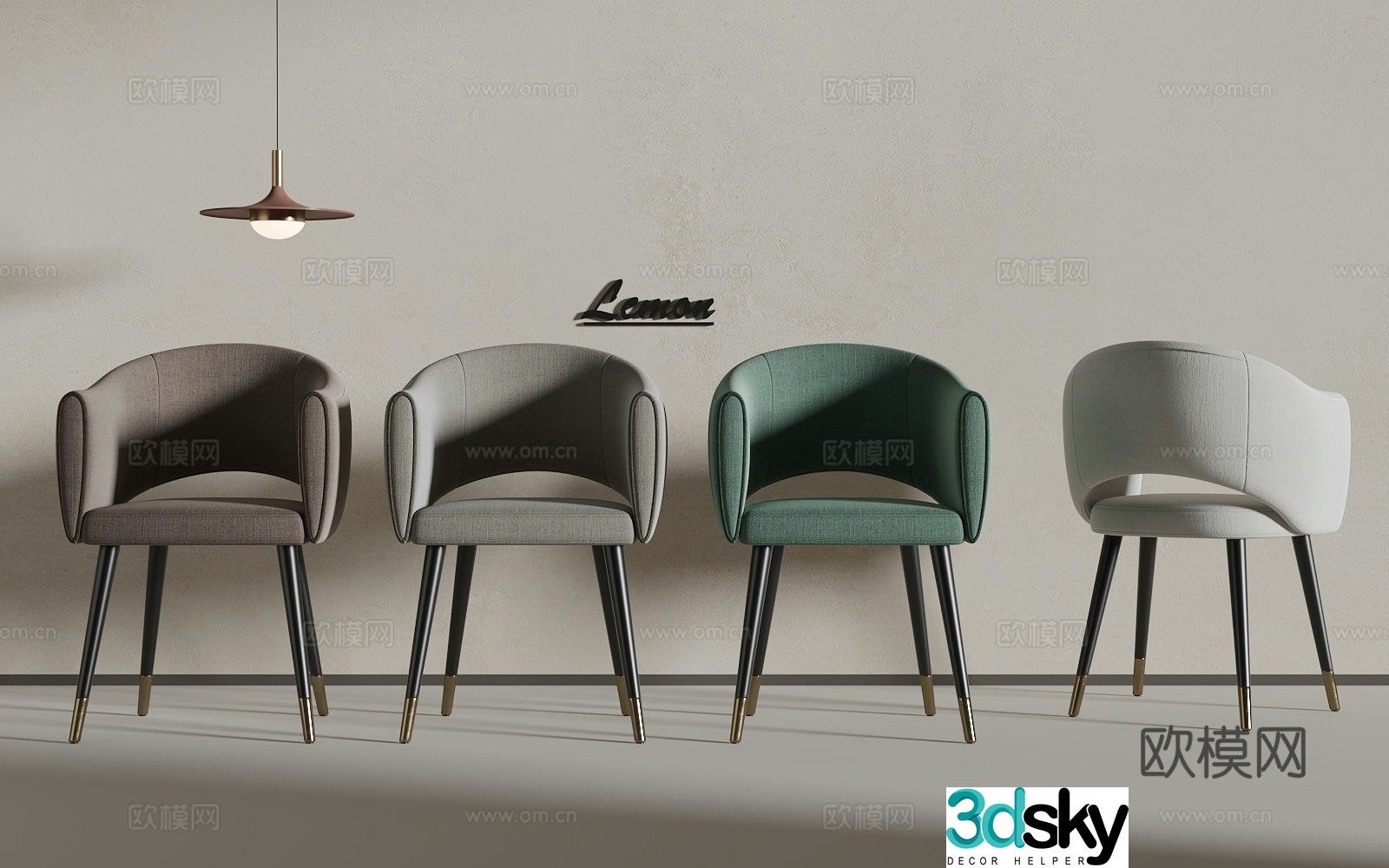 Light luxury seat 3D model