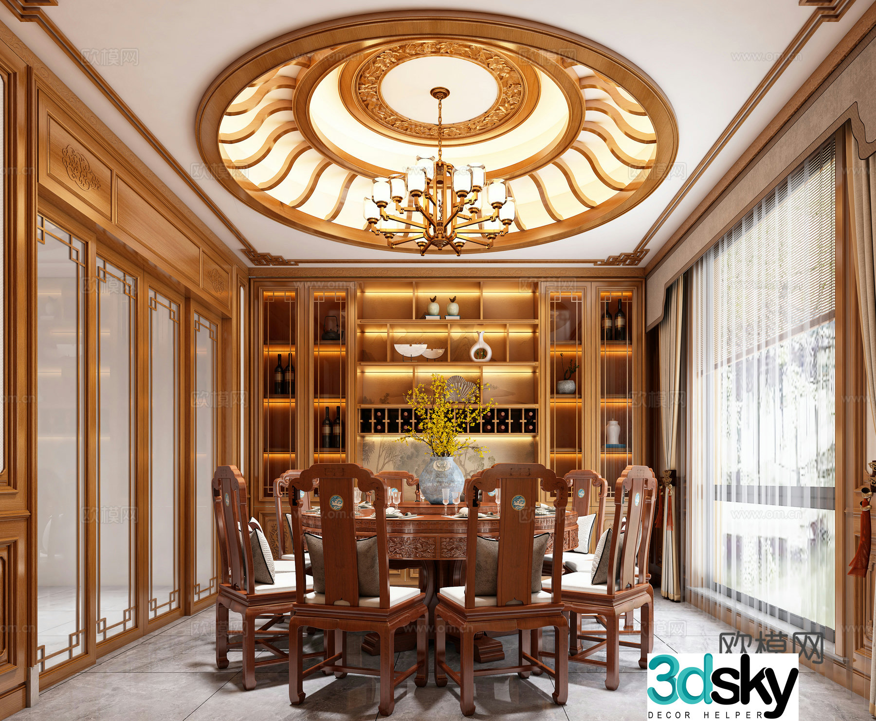 Chinese restaurant 3D model