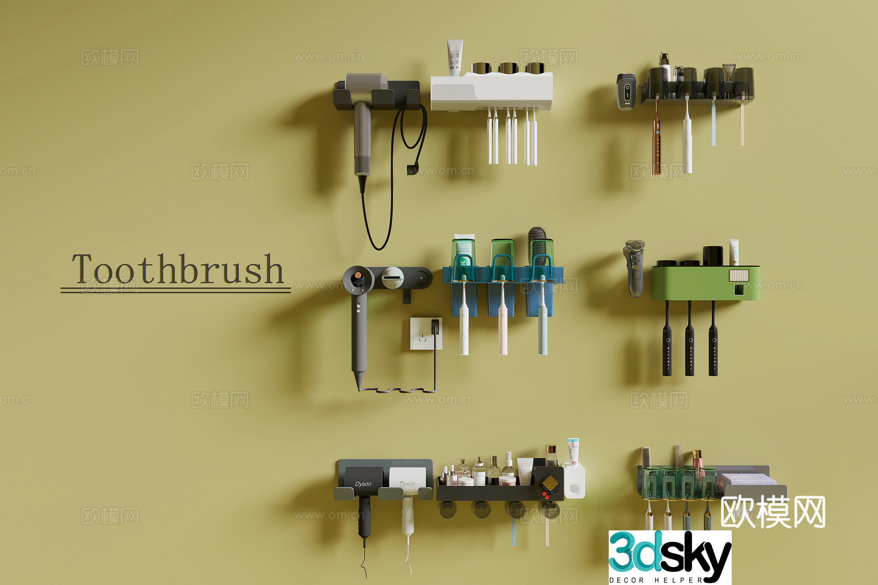 Modern electric toothbrush 3d model