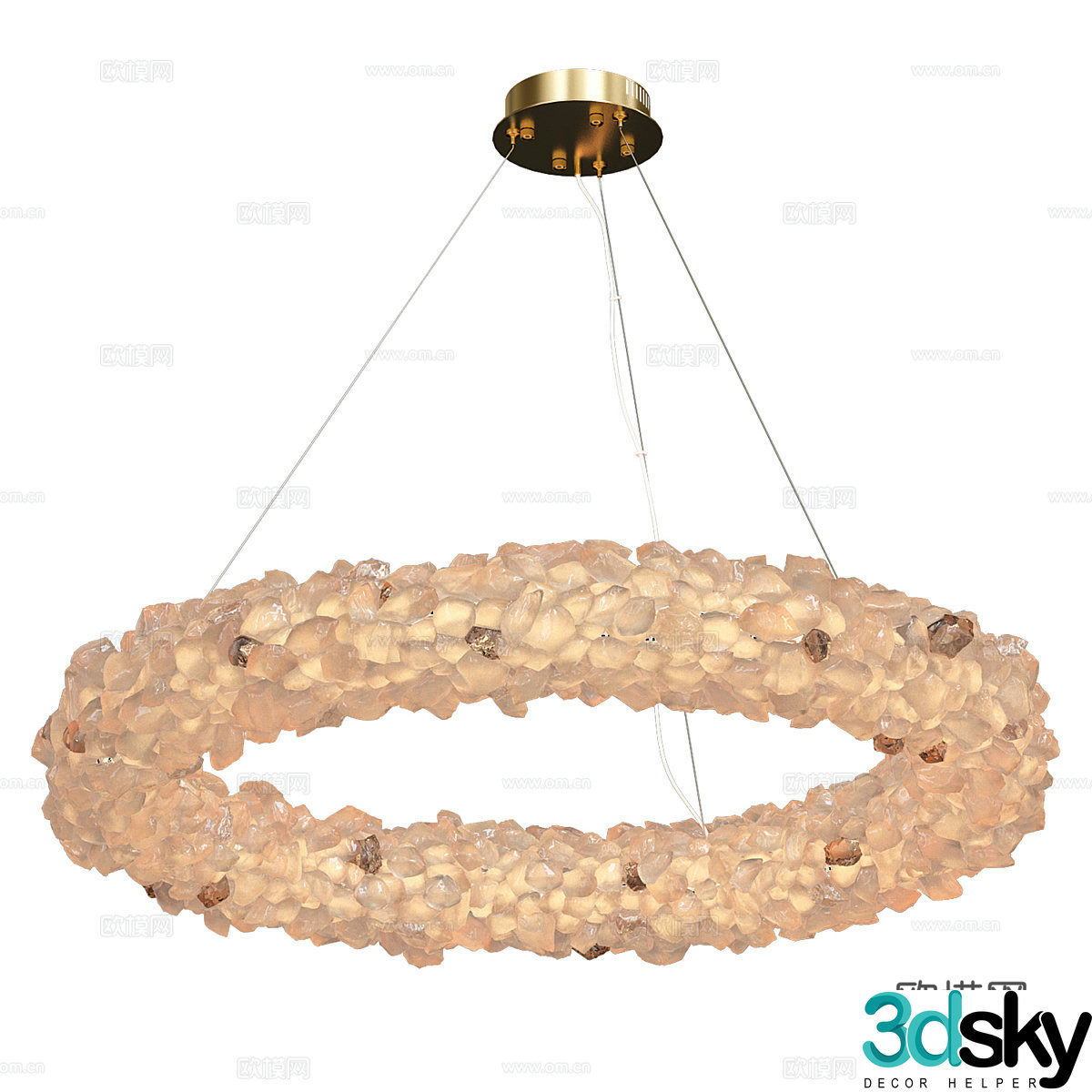 Modern simple chandeliers chandeliers simple chandeliers restaurant chandeliers glass chandeliers lamps 3D model
