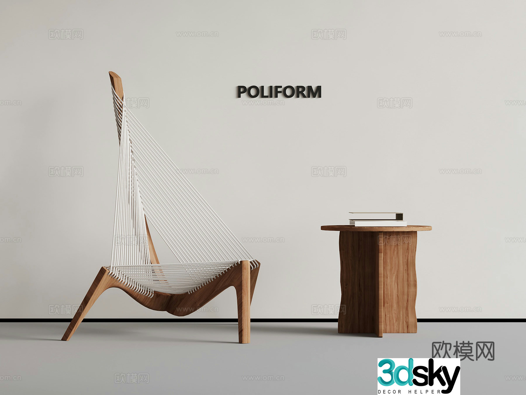 Leisure chair Jijifeng leisure chair side 3D model