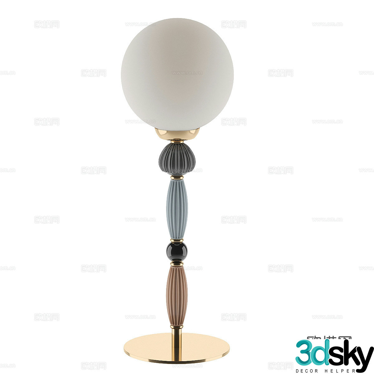 Table lamp Luo floor lamp 3d model