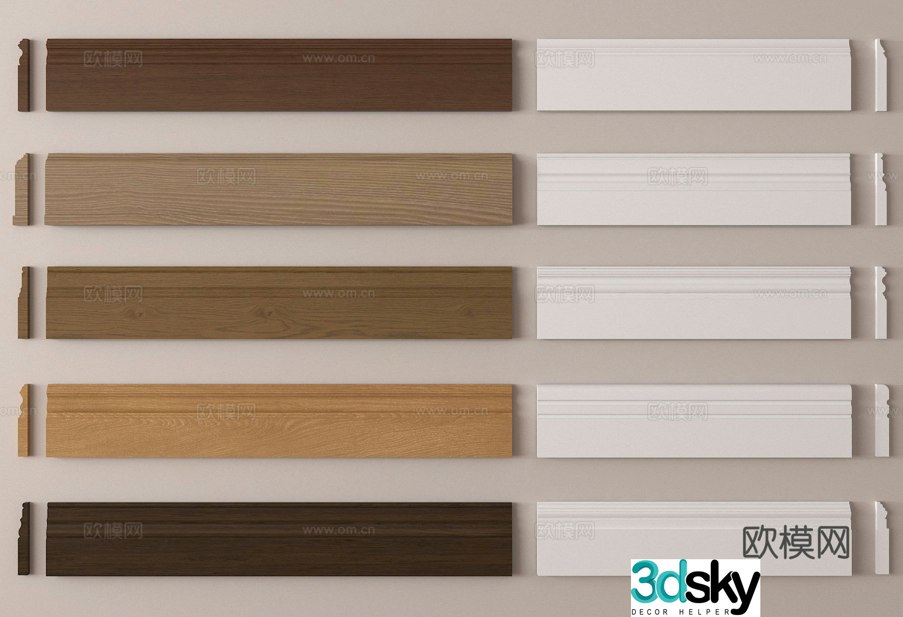 Kitchen waistline line 3d model