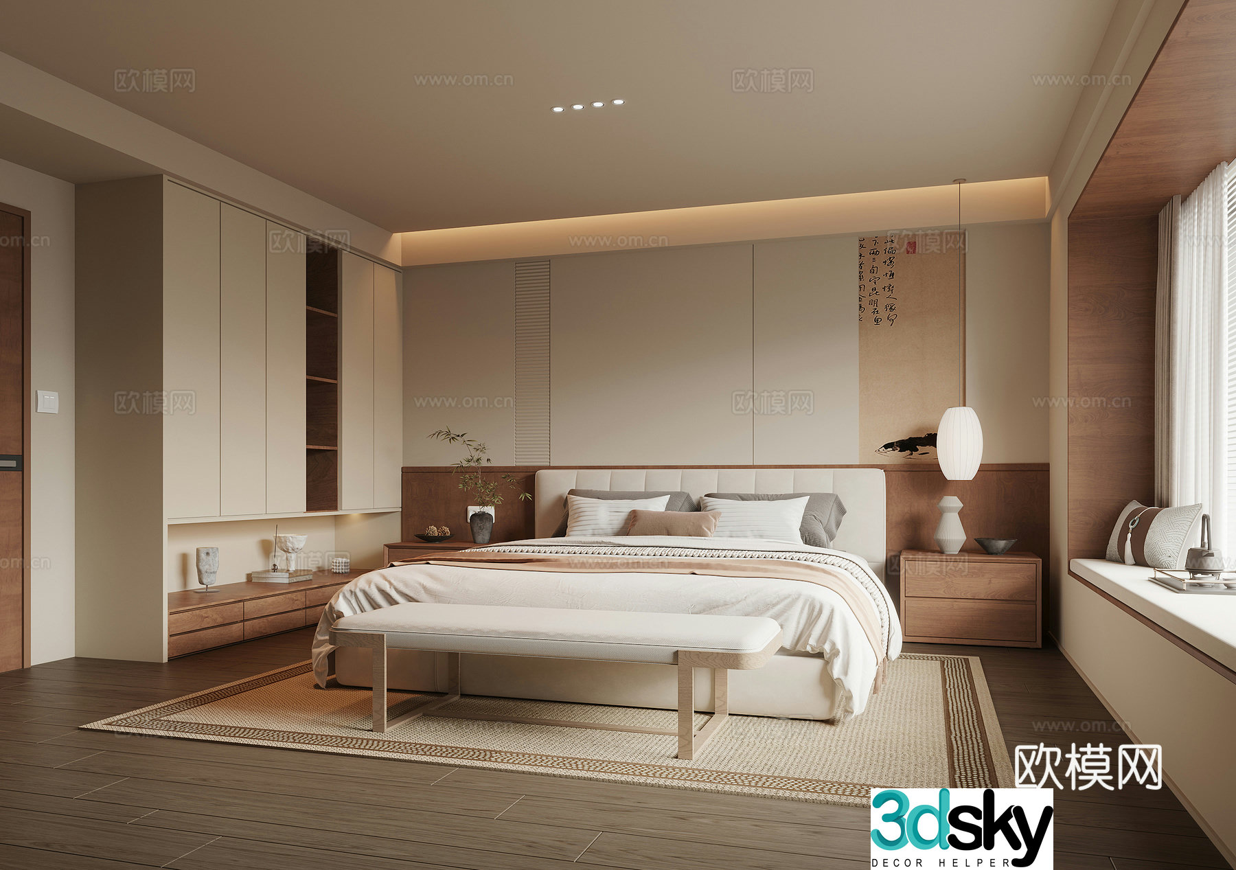 Song style home bedroom 3d model