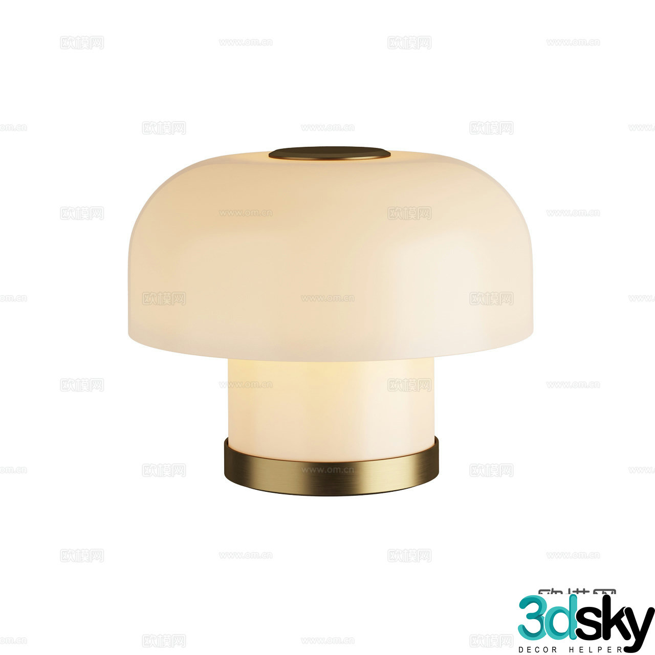 Articolo modern desk lamp glass desk lamp Italian desk lamp cream wind table lamp 3d model