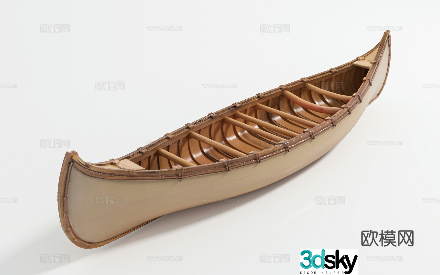 Wooden boats, water transportation, ships, fishing boats, rafting, exhibitions, display props 3D model