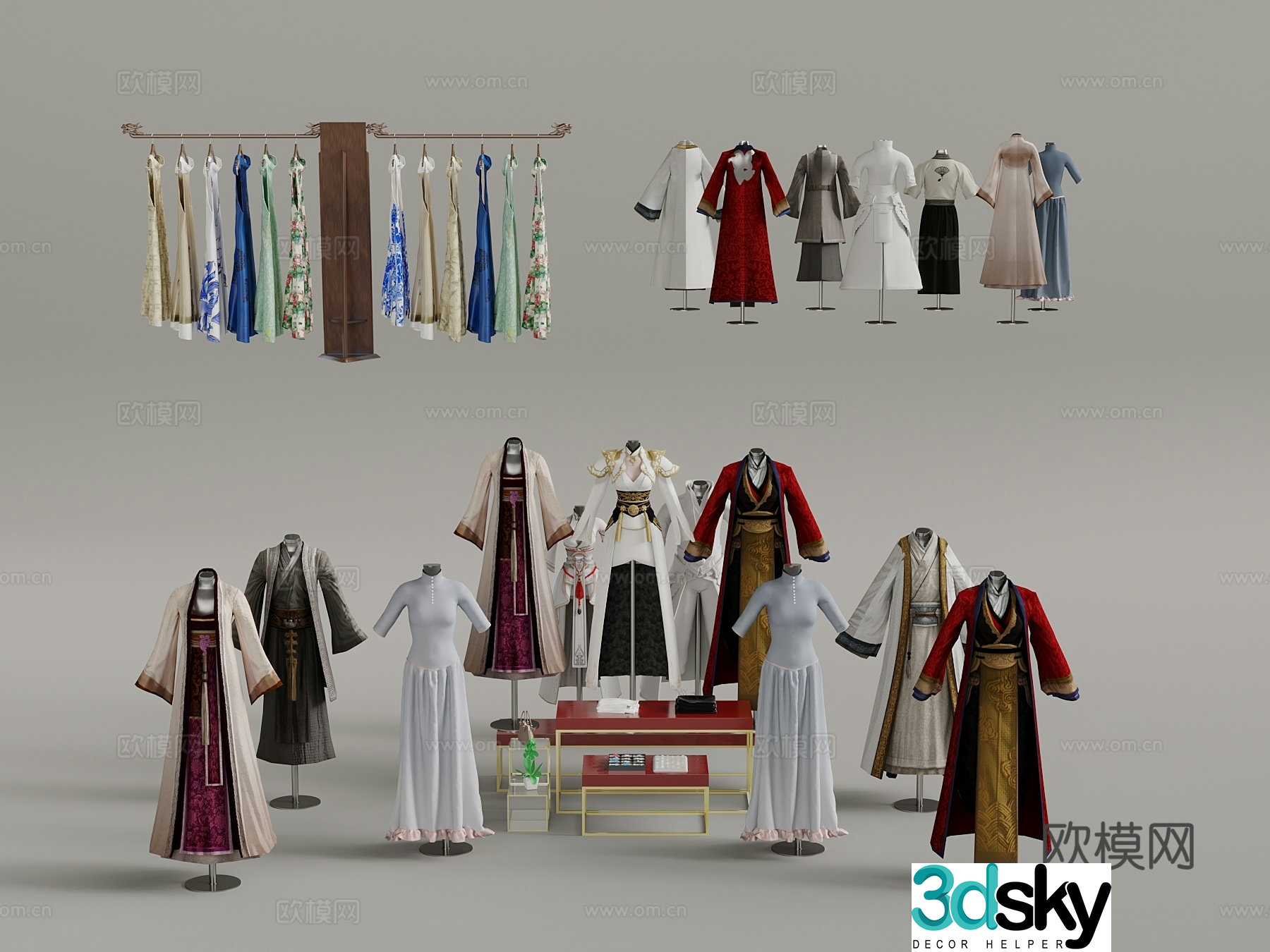 Hanfu Xiuhe sedan chair cheongsam 3d model