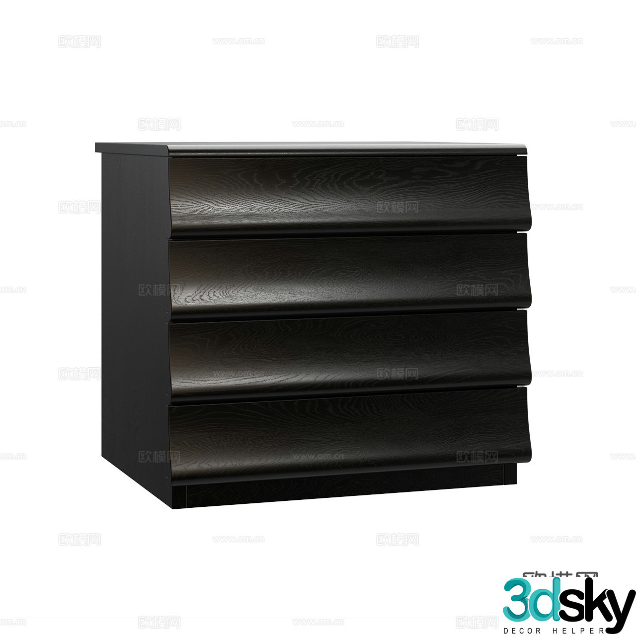 Bolzan Retro Bedside Table Decoration Cabinet Side Cabinet Wooden Cabinet Simple Bedside Table 3D Model