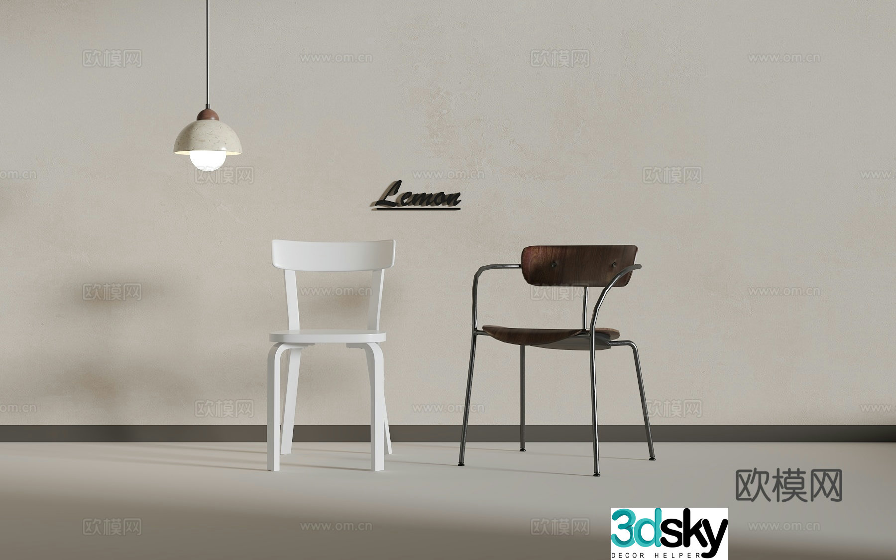 Modern single chair 3d model