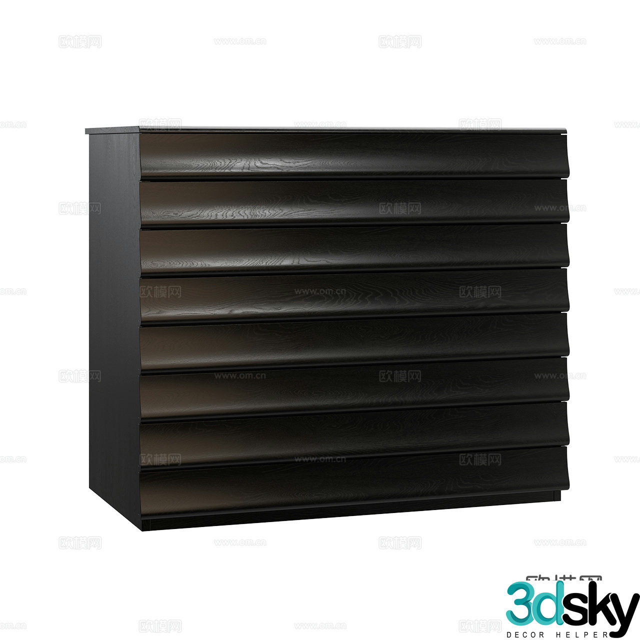 Bolzan vintage decorative cabinet sideboard chest of drawers sideboard solid wood cabinet 3d model