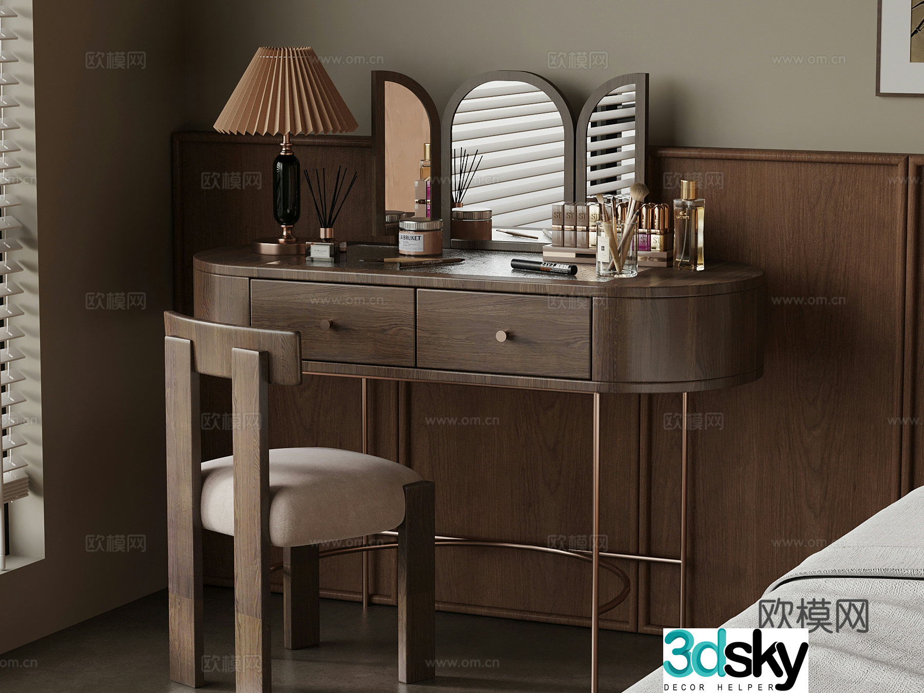 Dressing table medieval dressing table 3d model