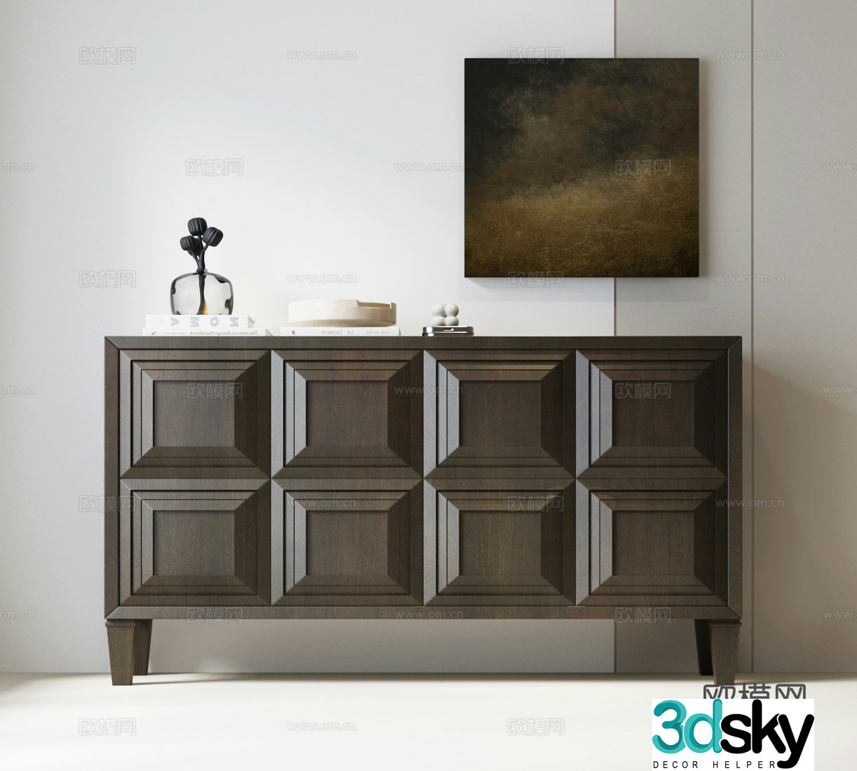 Modern porch cabinet Italian porch cabinet Modern side cabinet Modern decorative cabinet Modern decorative painting Italian 3D model