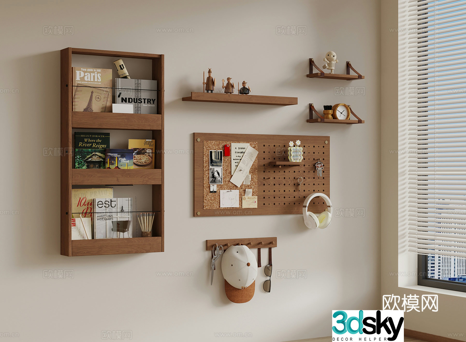 Modern medieval style shelf ornament 3D model