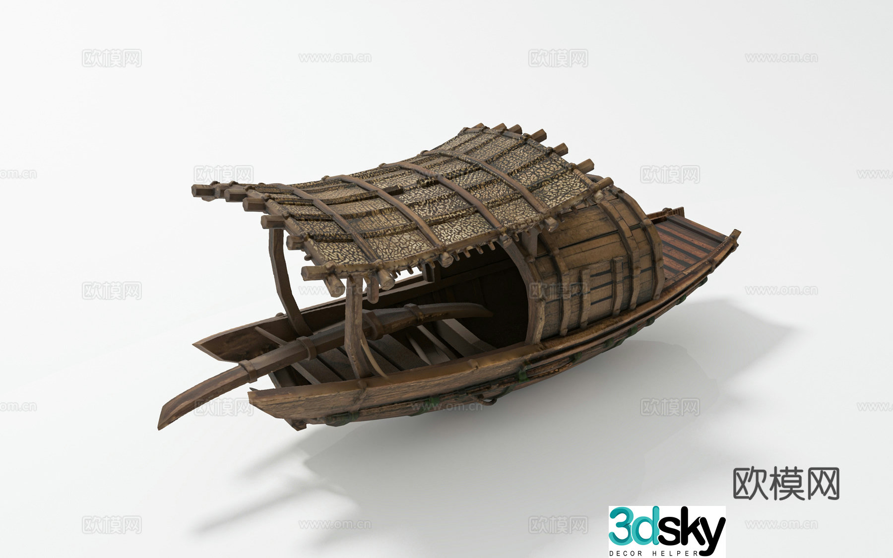 Wooden boats and boats, water transportation, boats, fishing boats, rafting, exhibition display, display props 3D model