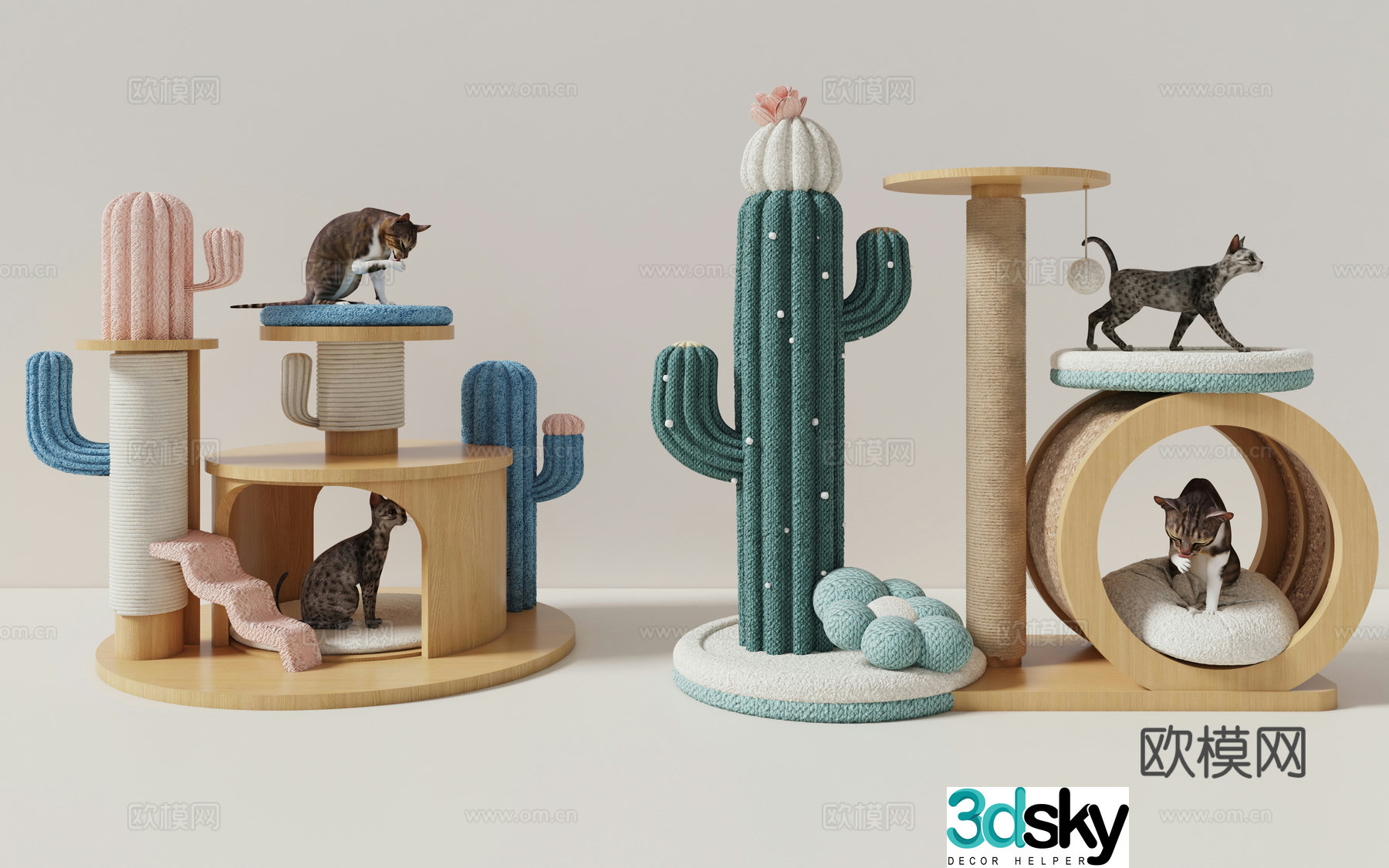 Cactus cartoon cat nest creative design cat climbing frame cat climbing frame cat climbing tree cat nest cat scratching board 3d model