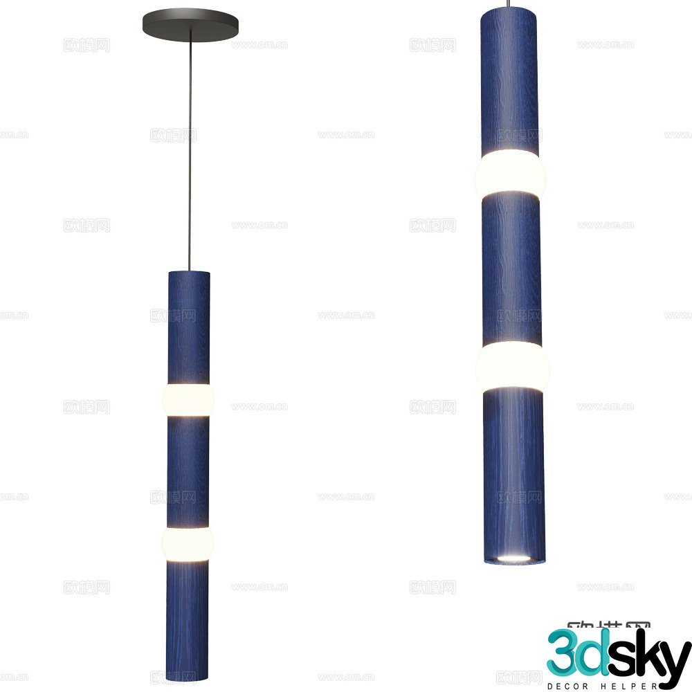 Oblure chandelier 3d model