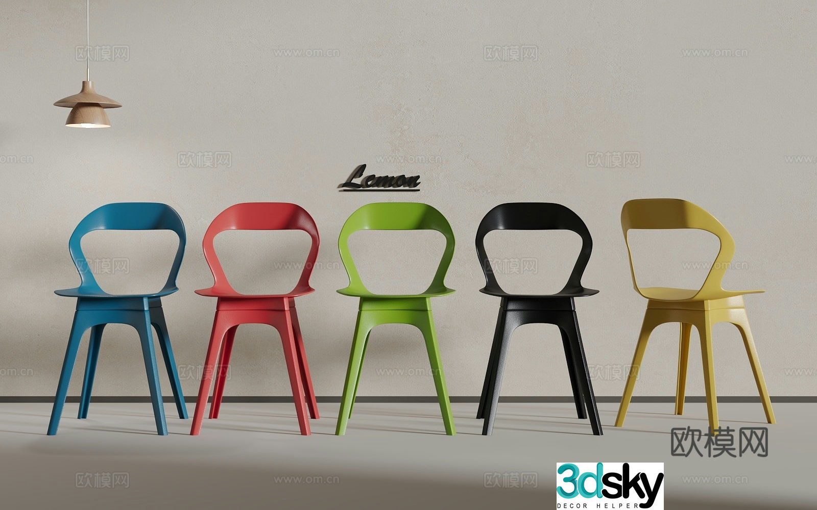 Acrylic single chair 3d model