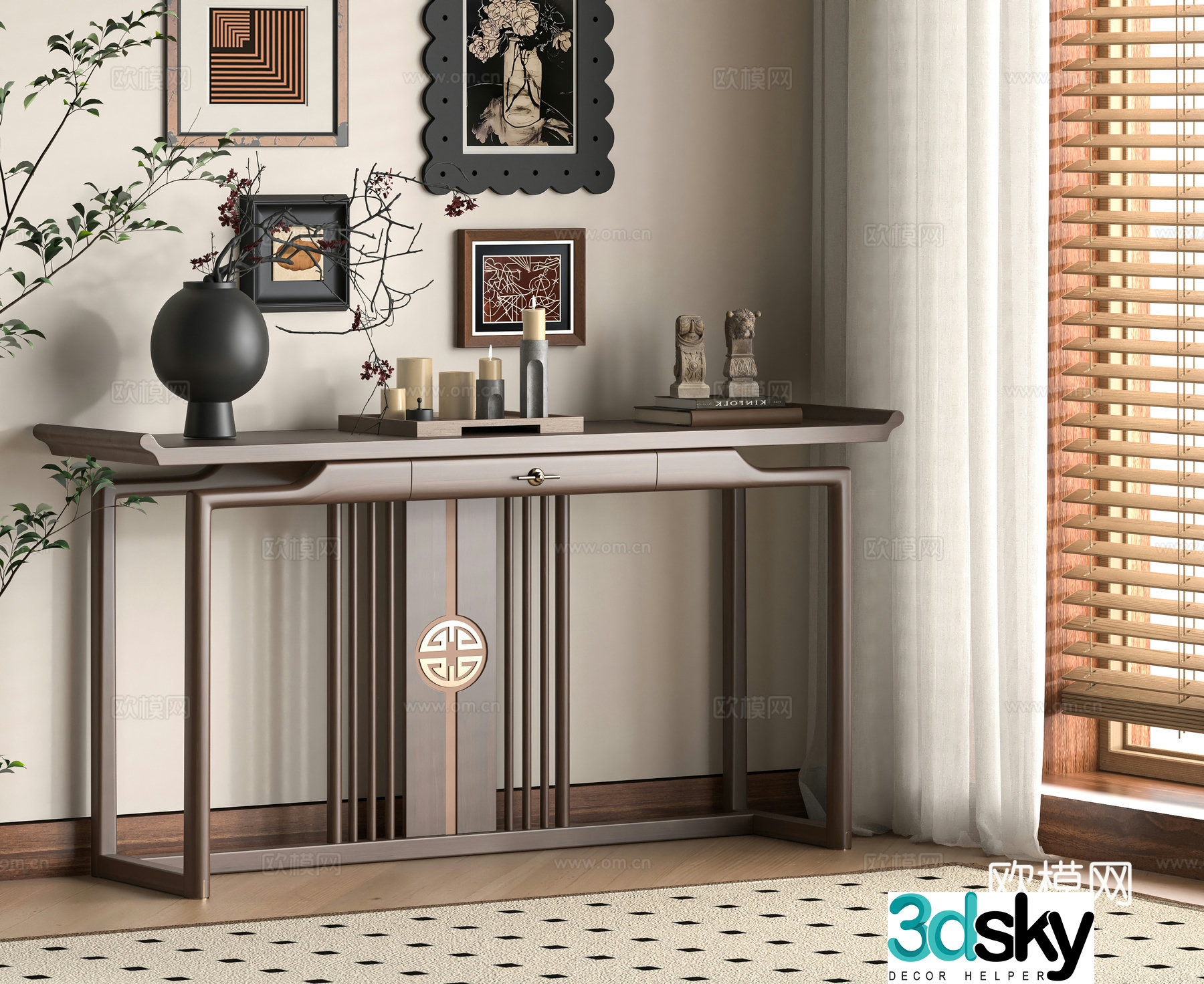 New Chinese style 3D model
