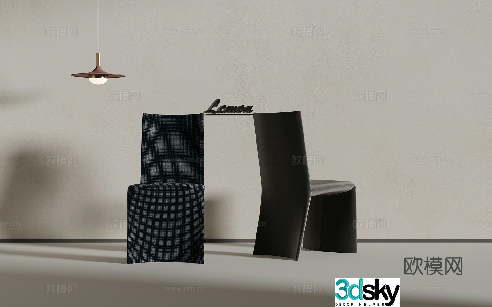 Modern single chair 3d model